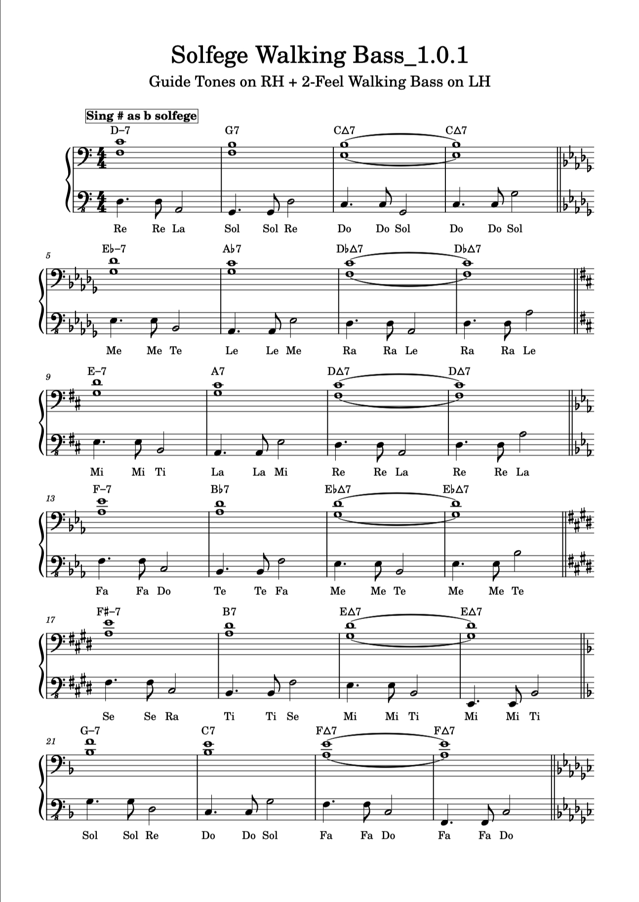 Solfege Walking Bass